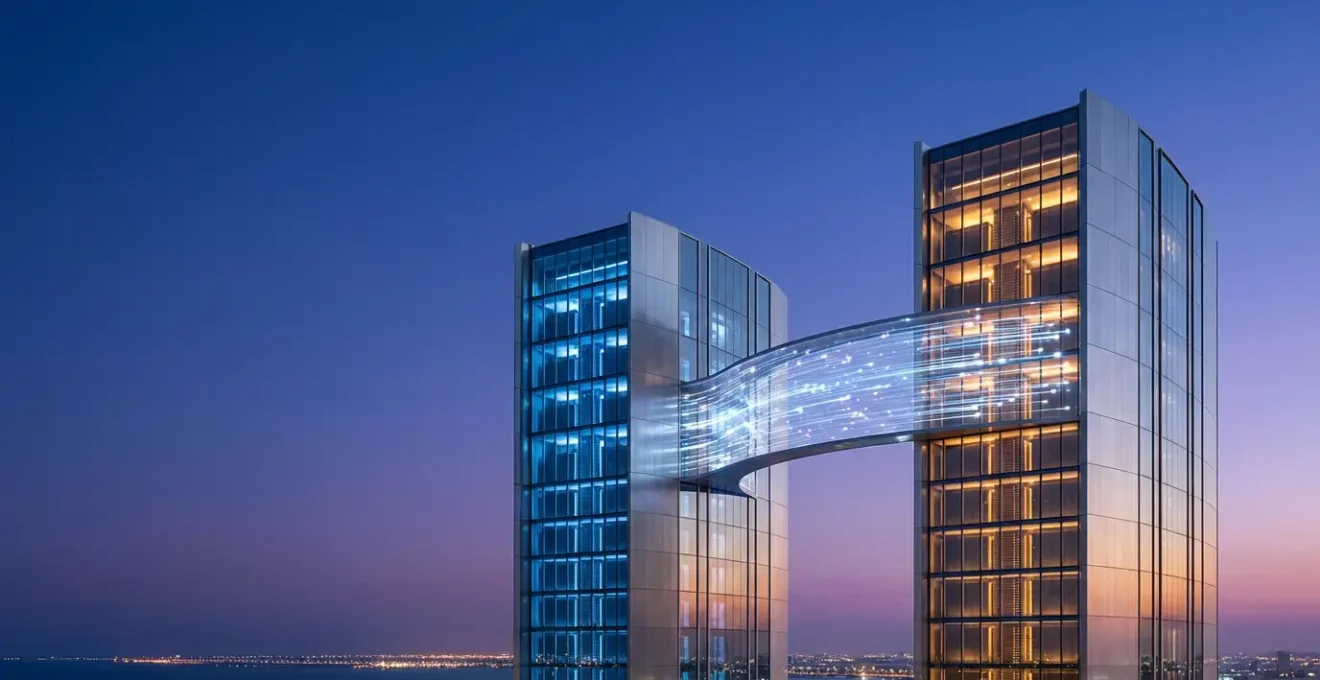 Infrastructure cloud hybride interconnectée sécurisant les données sensibles d'entreprise