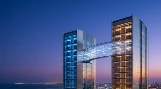 Infrastructure cloud hybride interconnectée sécurisant les données sensibles d'entreprise