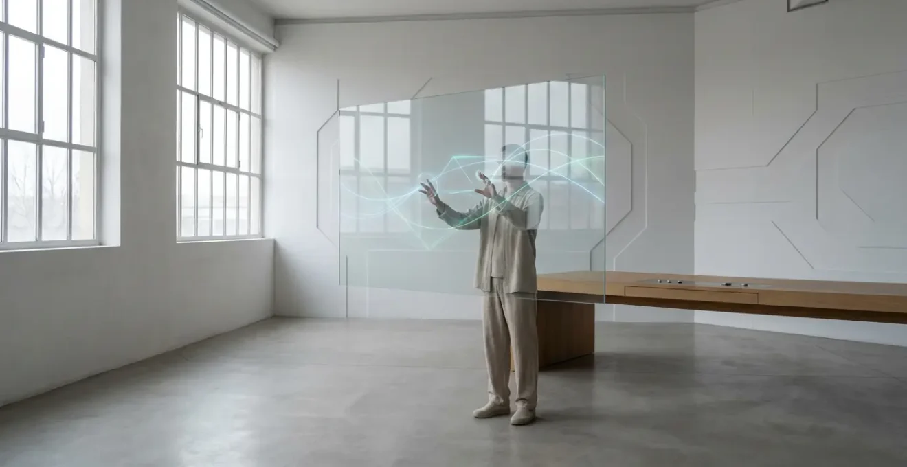 Interface de création de guide holographique avec système de glisser-déposer d'éléments 3D