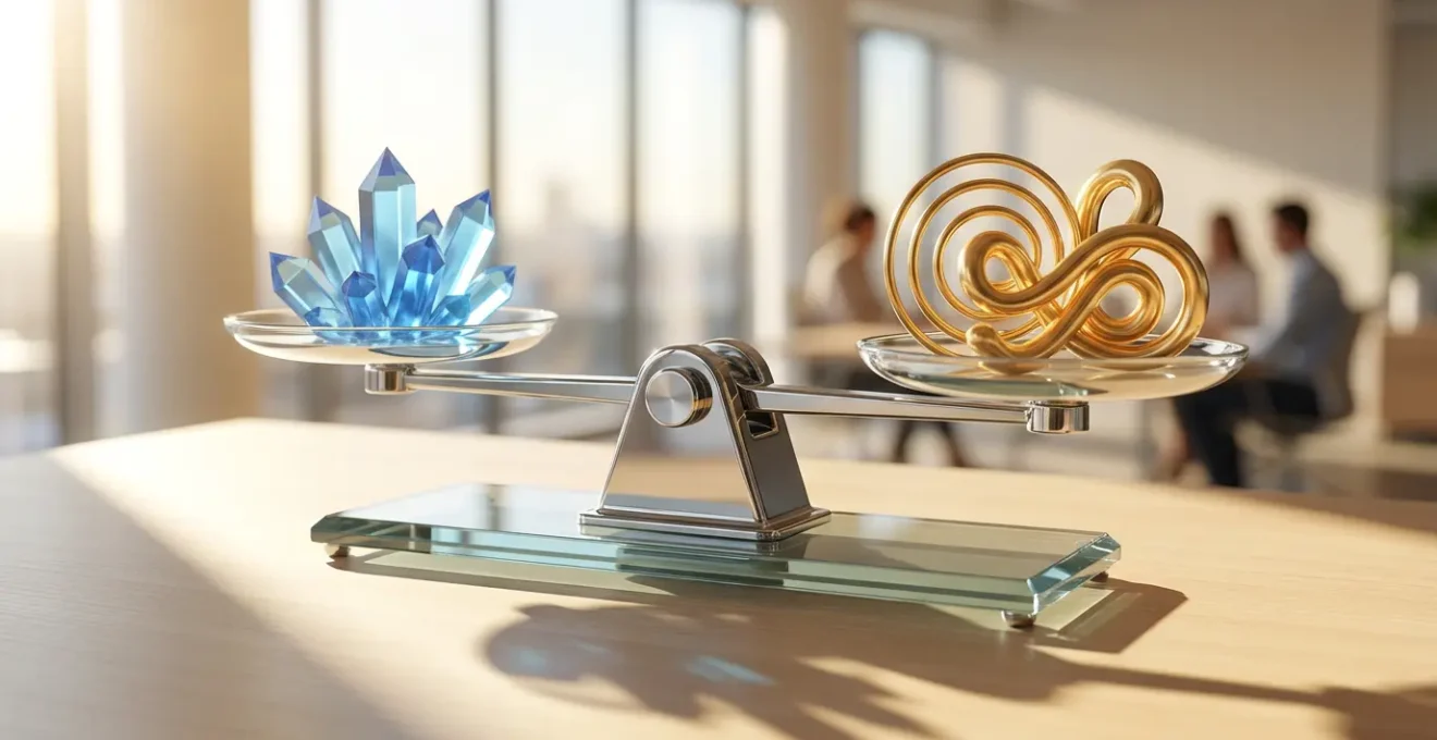 Graphique conceptuel illustrant l'équilibre entre investissement et retour dans le SaaS