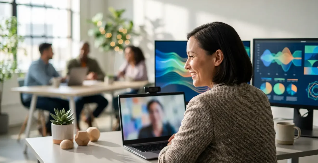 Agent de support client analysant des données de valeur client sur plusieurs écrans